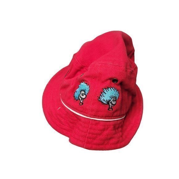 Universal Studios Infant Red Dr. Seuss Thing 1 Thing 2 Embroidered Bucket Hat - Picture 3 of 7